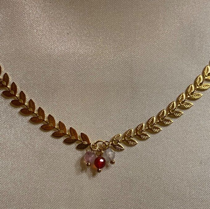 Collier épis lila 