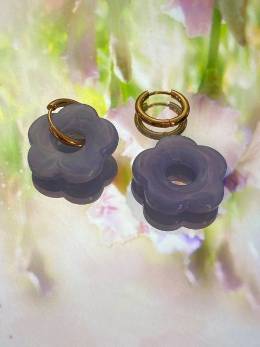 Boucles d’oreilles fleur