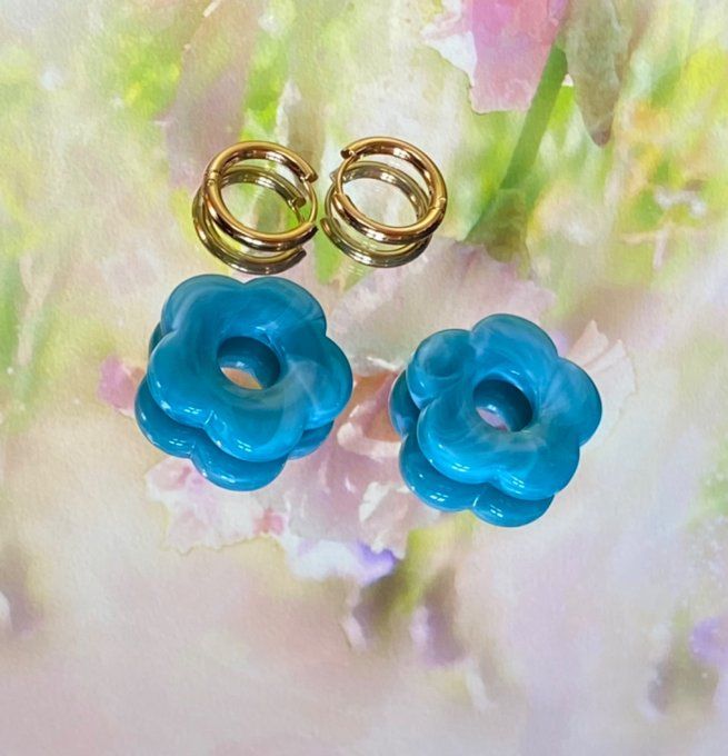 Boucles d’oreilles fleur