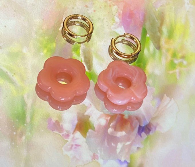 Boucles d’oreilles fleur